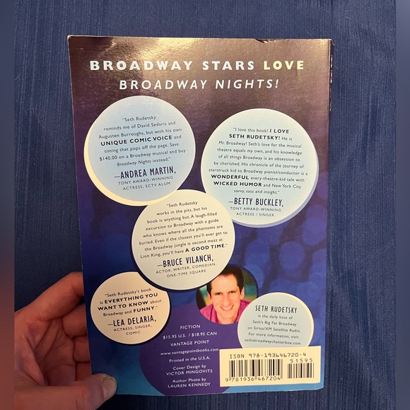 Paperback Broadway Nights by Seth Rudetsky, musical theatre, theatre kid book - Picture 2 of 2